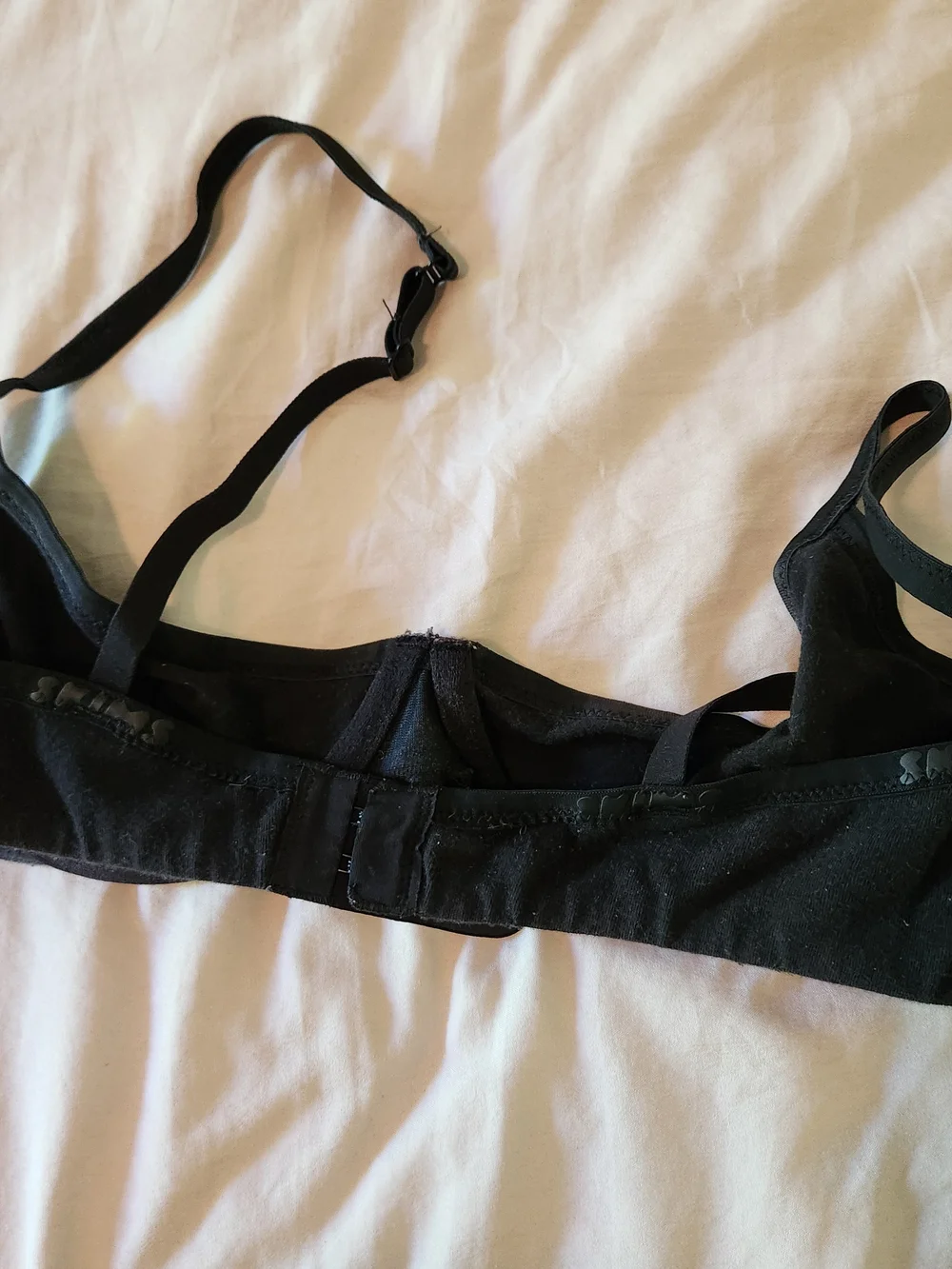 SKIMS Cotton Logo Demi Bra - Black